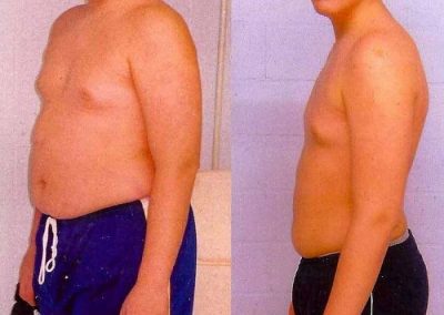 Simon Sanchez at Austin Fitness in Neerach, Switzerland, before and after